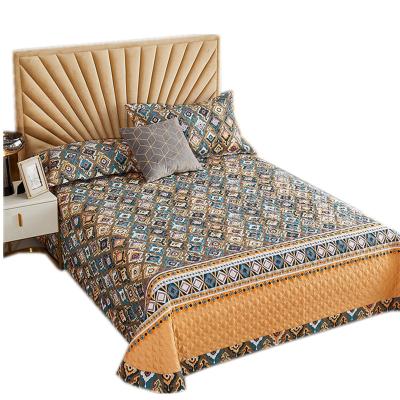 China High quality three piece printed jacquard bedspread set quilted cotton bedspread for bed room. for sale