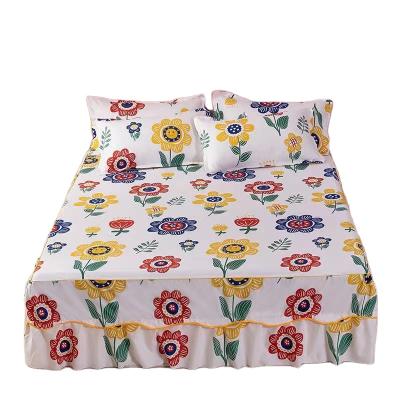 China Hot-selling Printing And Dyeing Dustproof Active Belt Modern Simmons Simmons Bedspread Bedskirt Cover Device for sale