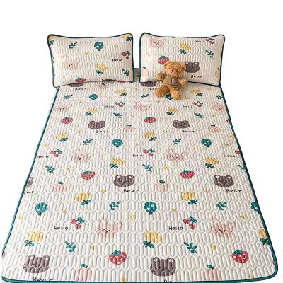 China Wholesale high quality cartoon folding, washable, thick, non - slip latex protection cooling three-piece set for bed room. for sale