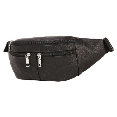 China Wholesale Genuine Leather Men's Multi-Function Waist Bag Cross-Body Cashier Bag Chest Bag Multifunctional Casual Bags Daily for sale