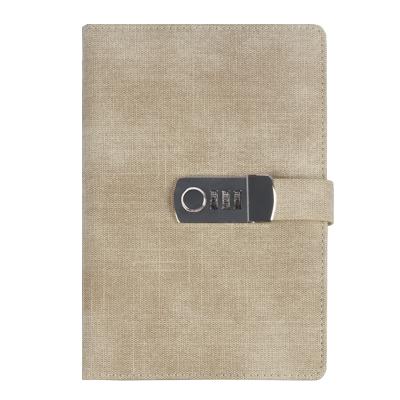 China 2022 Cheap Eco-Friendly Hardcover Cloth Paper Cloth Hardcover Notebook Diary With Lock for sale