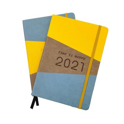 China Custom 2022 A5 Hardcover Planner Printed Leather Printing Notebook for sale