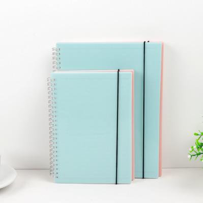 China Custom 2022 New PVC Coating Spiral Notebook Clear Design Spiral Notebook for Student for sale