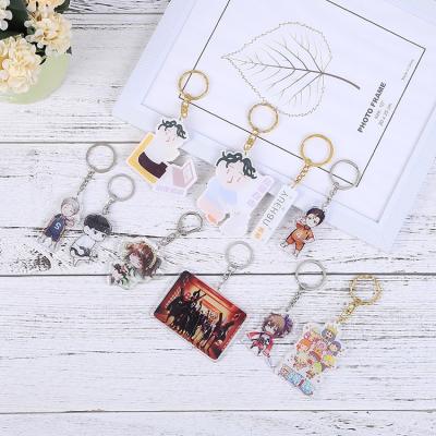 China Souvenir Maker Acrylic Key Chain Custom Printing Clear Logo Key Chains For Gifts for sale