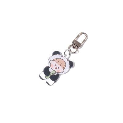 China Souvenir High Quality Custom Personalized Printed Plastic Clear Edge Acrylic Charm Key Chain for sale