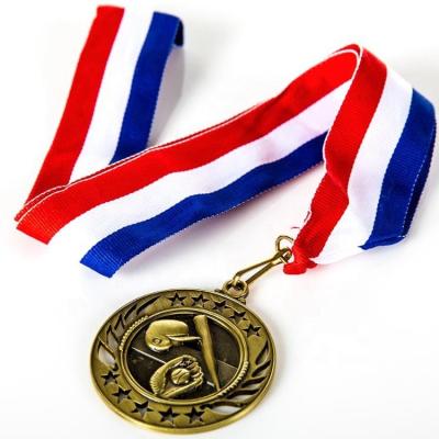 China Custom Europe 1st Medal Pride School Winner Medal Sports Award Medals With Ribbon for sale