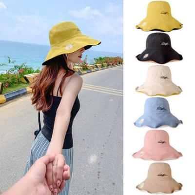 China Casual Wide Brim Reversible Fishing Bucket Hat Custom Logo Bulk Mens Bucket Hats Custom Embroidery Bucket Hat for sale