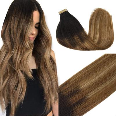 China Silky Straight Wave Silky Straight Wave Real Remy Hair Extensions Tape Hair Manufacture Qingdao Indian Human Hair Products Co Ltd for sale