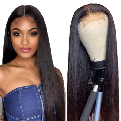 China Wholesale Cheap Wholesale 100% Long Silky Straight Indian Straight Lace Front Virgin Human Hair Wig Transparent Lace Front Human Hair Wig for sale