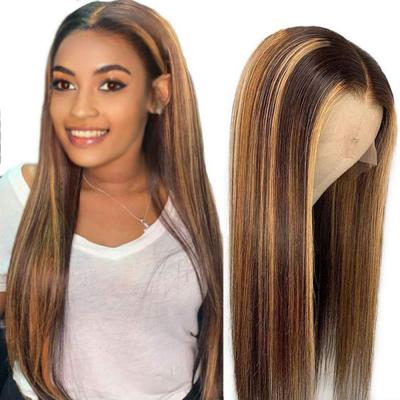 China #613 Lace Front Wig Human Hair Blonde Body Wave Silky Straight Blonde Wigs Transparent Pre Plucked Hairline for sale