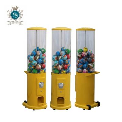 China Coin Acceptor Works Vending Machine Capsule /Vending Machine For Vending Cylindrical Body/Metal Gumball Vending Machine for sale