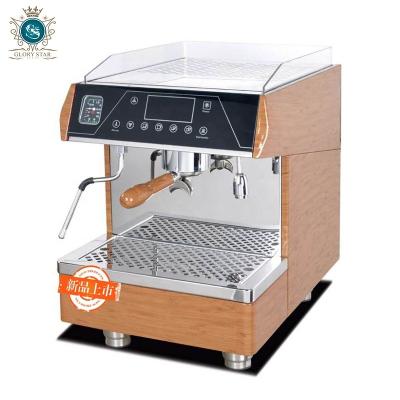 China Commercial Semi-automatic Commercial Professional Semi-automatic Coffee Cappuccino Machine Black Red Body Coffee Machine Espresso Two Head Copper for sale