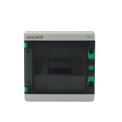 China Outdoor SELHOT ABS electrical weatherproof enclosure competitive distribution cabinet 8 way distribution box for sale