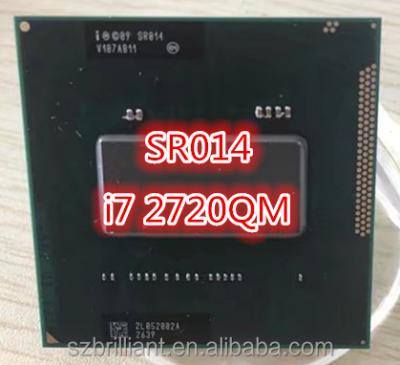 China Original Laptop CPU 2.2-3.3G 6M Cache SR014 Intel PGA I7 2720QM Laptop CPU I7-2720QM Support HM65 for sale