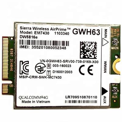 China WIRCARD LAPTOP for EM7430 DW5816e GOBI6000 cat6 300M 4G LTE WWAN DW5816e for DELL Latitude 7280 7285 7290 7389 7390 7480 7490 E7470 for sale