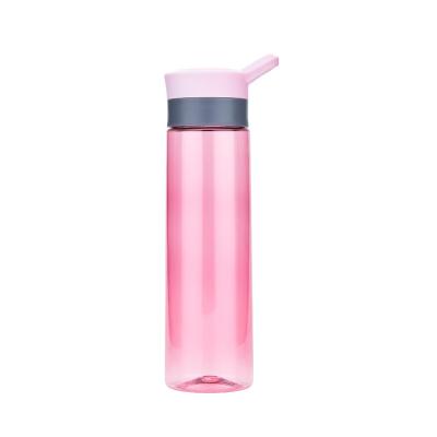 China New Wholesale Sustainable Easy Take Mineral Drinking Drinks Sports Clear Tritan Plastic Water Bottles With Lid Handle for sale