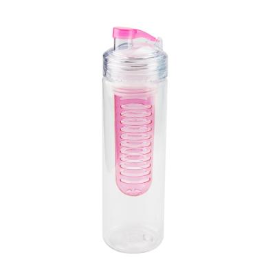 China 750ml High Grade Sustainable Fruit Infuser Tritan Plastic Water Bottle With Cap for sale