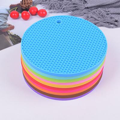 China Viable Round Silicone Pot Mat Silicone Dining Table Mat Silicone Dish Mat for sale