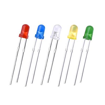 China INGAN LED Round F-3 5 mm Diodo LED Light Emitting Diode Green Blue Yellow Red White Clear Diffused Round Lens for sale