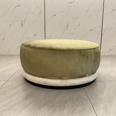 China (Other) Adjustable Storage Round Coffee Table Ottoman Tufted Furniture Fabric Ottoman Pouf For Rest Prep Relax for sale