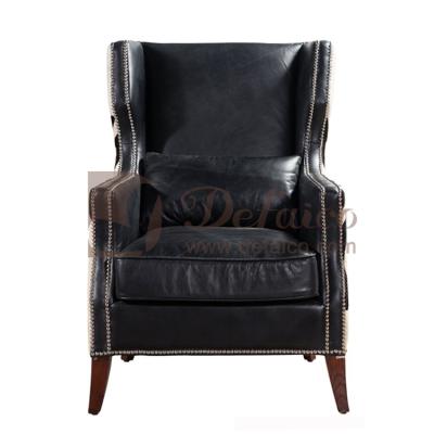 China (Other) Modern Adjustable Back Wing Chair With Ottoman Living Room Waiting Room Zebra Fur Leather for sale