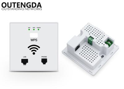 China 802.11n In Wall Wireless Access Point 2.4GHz , Wall Mount WiFi Router Repeater for sale