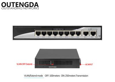 Κίνα Γρήγορη 10M διακοπτών σημείου εισόδου Ethernet/100M δύναμη πάνω στο διακόπτη 8+2 δικτύων Ethernet ανερχόμενη ζεύξη λιμένων προς πώληση