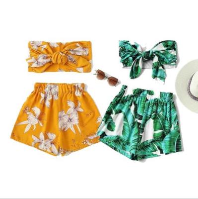 China Breathable Women's Summer Beach Wear Print 2 Piece Shorts Set for sale