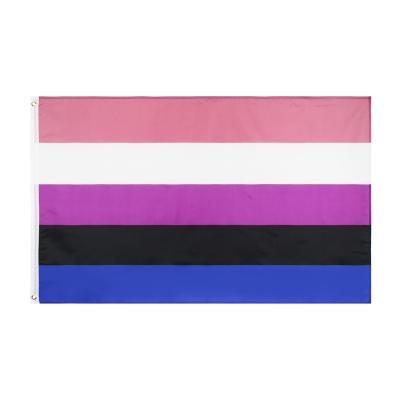 China Anybody bendera 3X5FT LGBT 90x150cm custom liquid gender Pride Flag Banner from bandiera wholesale polyester bandiera manufacturer for sale