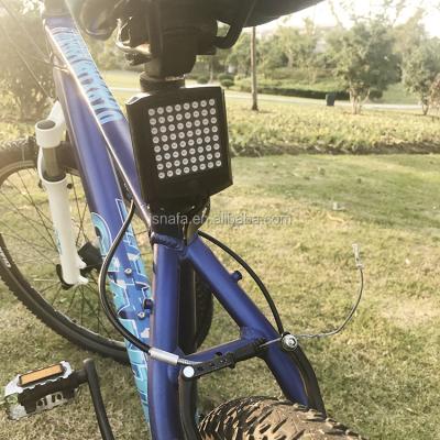 China Fashionable Bicycle Decoration 64 LED Wireless Remote Control Safety Rear Bike Light, Mobile Bicycle Turn Signals Tail Light, Night Riding USB Rechargbale Lamp for sale