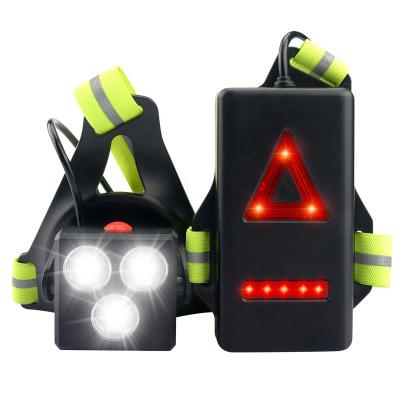 China Sports Stadiums Running Night Flashlight LED Trunk Lamp USB Charging Outdoor Sport Safety Warning Lights Trunk Pulsating Recycling Light for sale