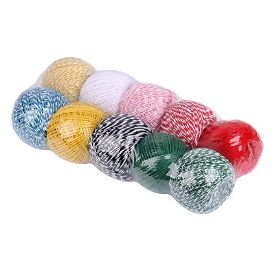 China Factory 1.5mm Viable Double Color Tag Braided Rope Gift Goods Packaging Cotton Rope en venta