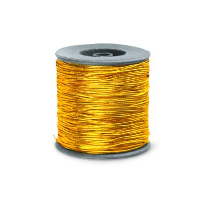 China Gold Eco-friendly Metallic Elastic Glitter String Thread Elastic Cord For Gift Bow zu verkaufen