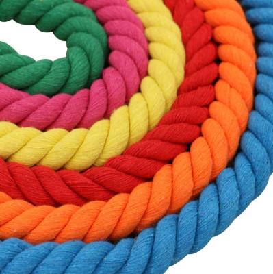 China Sustainable Factory Wholesale High Quality 20 Mm Twisted Organic Cotton Rope Rope for sale