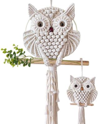 Cina Simple Plant 2 Sizes Owl Living Room Art Hand - Woven Crafts Bohemian Tapestry in vendita