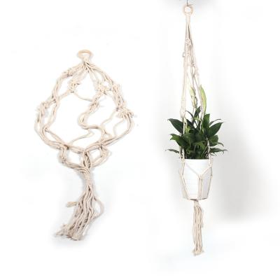 China Factory Wholesale Bohemian Handmade Hanger Macrame Cotton Home Decoration for sale