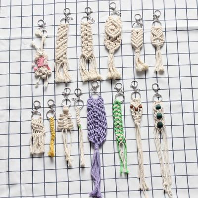 Cina Mini Macrame Keychains Bohemian Hot Sale Bohemian Macrame Keychains in vendita