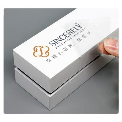 China Paper Box Hotsales Custom UV Transfer Labels With Cold Transfer Logo For Paper Box for sale