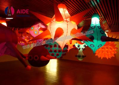 China Event Exhibition Inflatable LED Star Hanging Colorful Custom Printed Balloons for sale