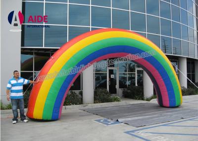 China Commercial Inflatable Entrance Arch Colorful Rainbow Party Decorations for sale