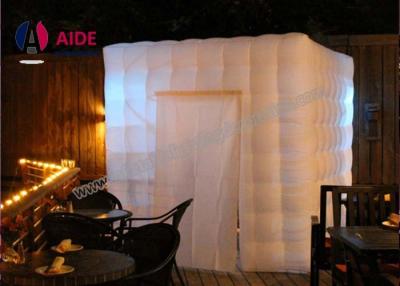 China Indoor Commercial Party Photo Booth Decorations , White Inflatable Cube Tent for sale