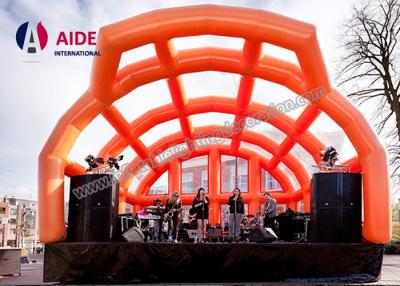 China Creative Inflatable Stage Cover, Inflatable Stage Roof For Band Performance for sale