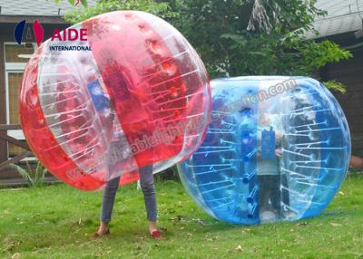 China 1.7m Red Blue Color Inflatable Bubble football Giant Inflatable Soccer Ball 6 Ft Bubble Suit for sale