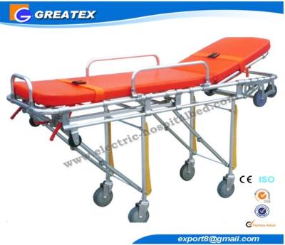 China Double Hydraulic Hospital Medical Stretcher Emergency Ambulance Chair for sale