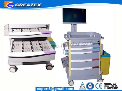 China Luxurious Wireless Nursing Trolley Hospital Medical Cart , hospital computer cart (GT-QNT3701) for sale