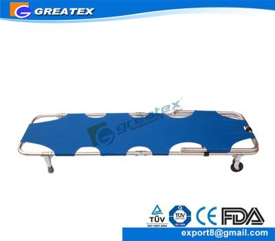 China Military Stretcher Of 2 Folding Aluminum Medical Stretcher Portable (GT-FS01) for sale