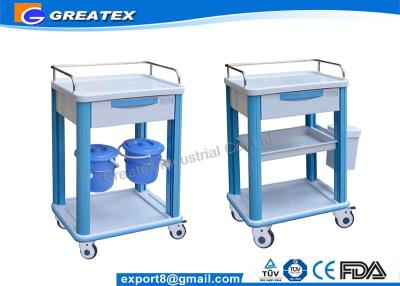 China ABS clinical nursing trolley utility cart waste trolley bin with dustbin for sale