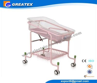 China Safety Head Adjustable hospital nursery bassinet  Bed For New Born Medical Furniture for sale