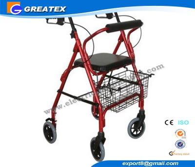 China Mobility Medicare lightweight folding walker with wheels , collapsible walkers for sale