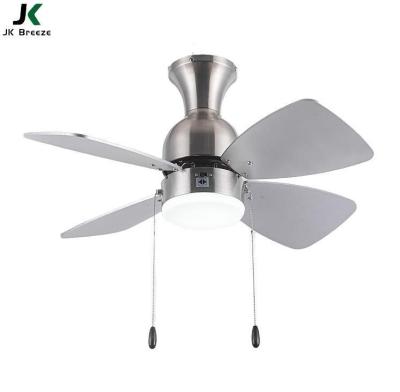 China With light JK MDF ZS-36-21027BN 36inch 4 blades led ceiling fan ac motor silent flush mount ceiling fan with light for sale